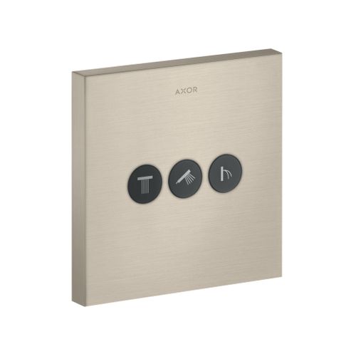 AXOR-HG-AXOR-ShowerSelect-Ventil-Unterputz-eckig-fuer-3-Verbraucher-Brushed-Nickel-36717820 gallery number 1